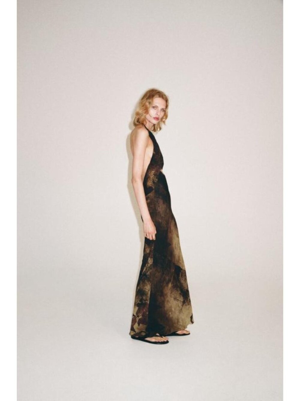 ZARA ZW COLLECTION PRINTED HALTER NECK DRESS 9046/838/330 - Picture 6 of 9